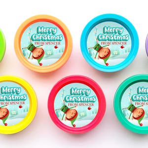 Holiday Class Gift SET - Play Doh Favors - Kids Christmas Class Favor - Holiday Personalized Favor - Affordable Kids Christmas Favors