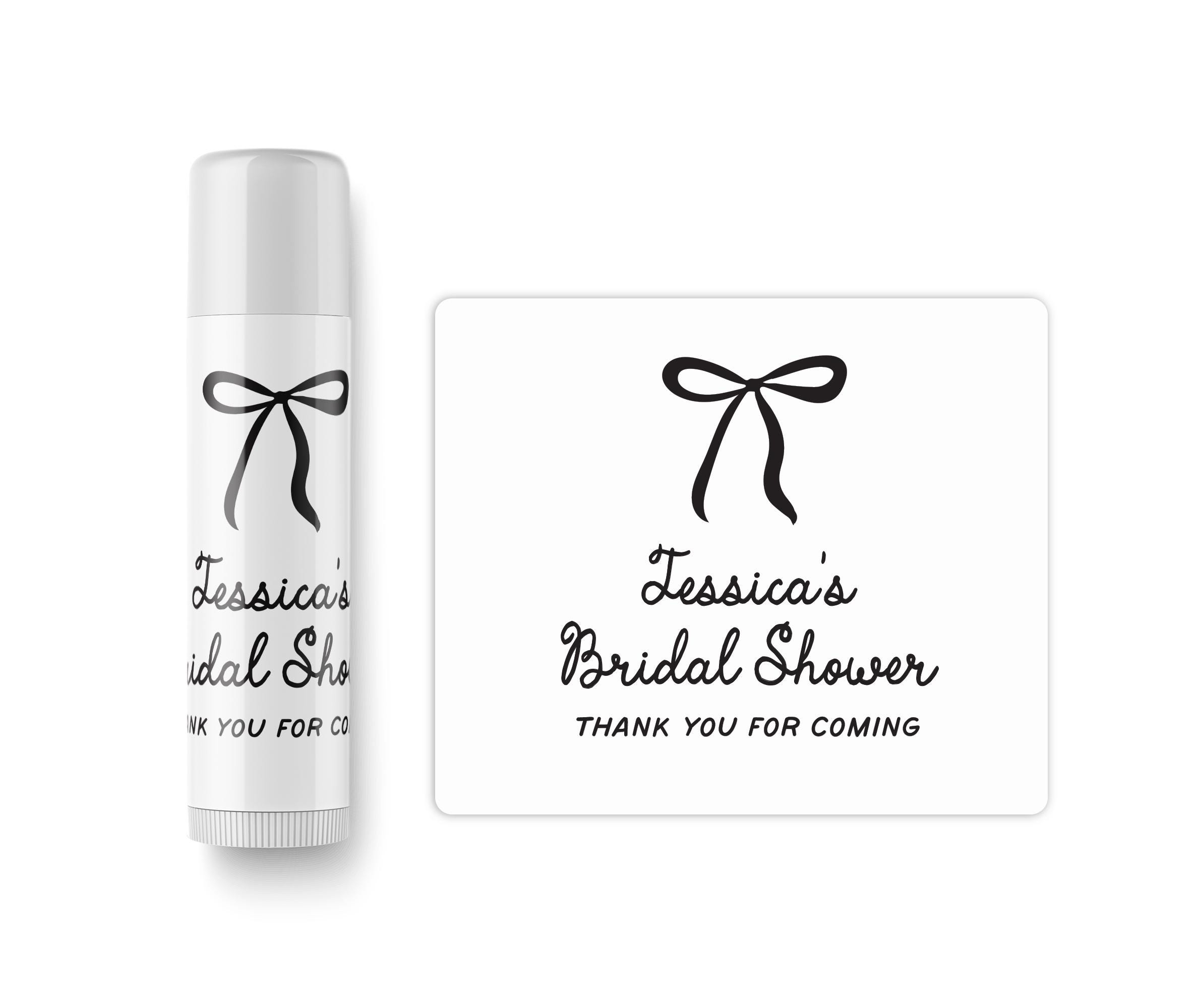 Minimalist Bridal Shower Lip Balm Favor - Black and White Coquette Bow Lip Balm Favors - Elegant Bows - Baby Shower Favors - SET OF 10