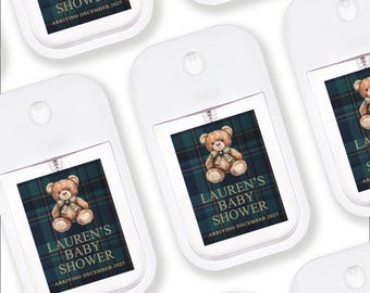 LABELS ONLY Custom Baby Shower Labels Labels - Printed Labels for Baby Shower favors - Elegant Teddy Bear Baby Labels