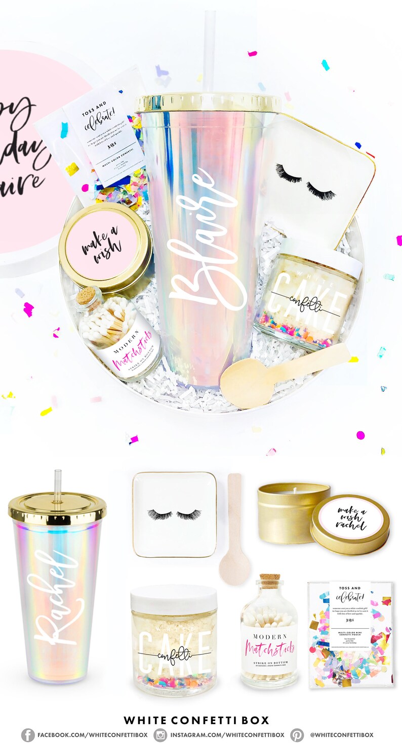Birthday Gift  Birthday Gifts For Her  White Confetti  image 0