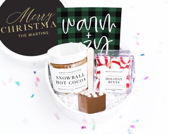 Hot Chocolate Gift Set - Corporate Gift Idea - Holiday Gift Set - Gifts under 25 - Christmas Gift Idea - Personalized Christmas Gift Basket
