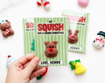 School Holiday Squishy Favors - Modern Mochi Squishy Toys - Kids Class Christmas Party Gift - Christmas No Candy Class Party Favor