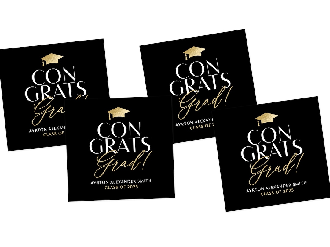 Class of 2026 - Graduation Party Favor Labels - Custom Graduation Party ...