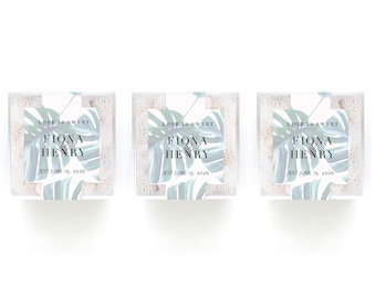Wedding Favor Boxes SET - Bridal Shower Favors - Baby Shower Favors - Favor Boxes - Personalized Favor Boxes - Clear Candy Cube