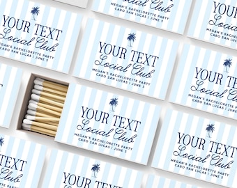 Social Club Aesthetic Matches – SET OF 50 Personalized Matchbooks – Country Club – Fully Customizable - Choose Your Icon