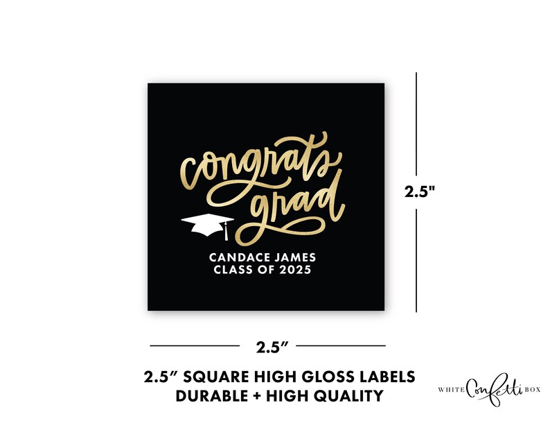 Class of 2026 - Graduation Party Favor Labels - Custom Graduation Party ...