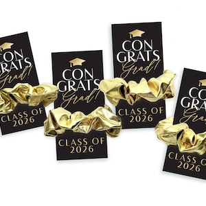 Graduation Gift Idea - Graduation Party Favors - Class of 2025 Scrunchie Favors - Affordable Graduation Favors - 2025 Grad Favors - Grad
