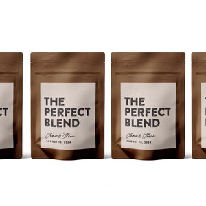 Perfect Blend Wedding Favor Coffee Wedding Favor Bags Customizable Colors Custom Coffee Bag Wedding Favors Shower Coffee Pouch image 9