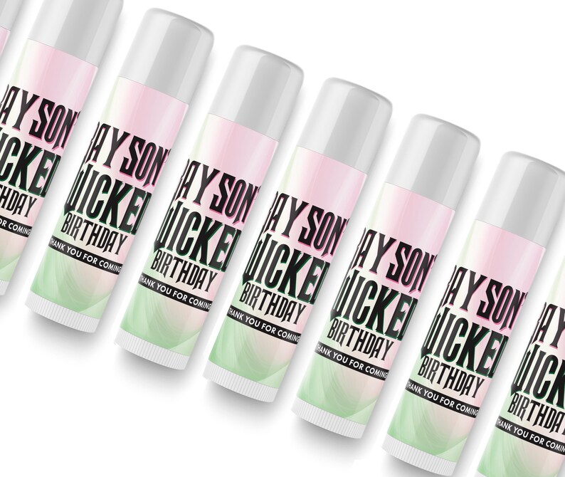 Good Witch Birthday Favors - SET of Girls Birthday Lip Balm - Pink & Green Birthday - Pink Witch Party Favors - Green Witch Party Favor image 5