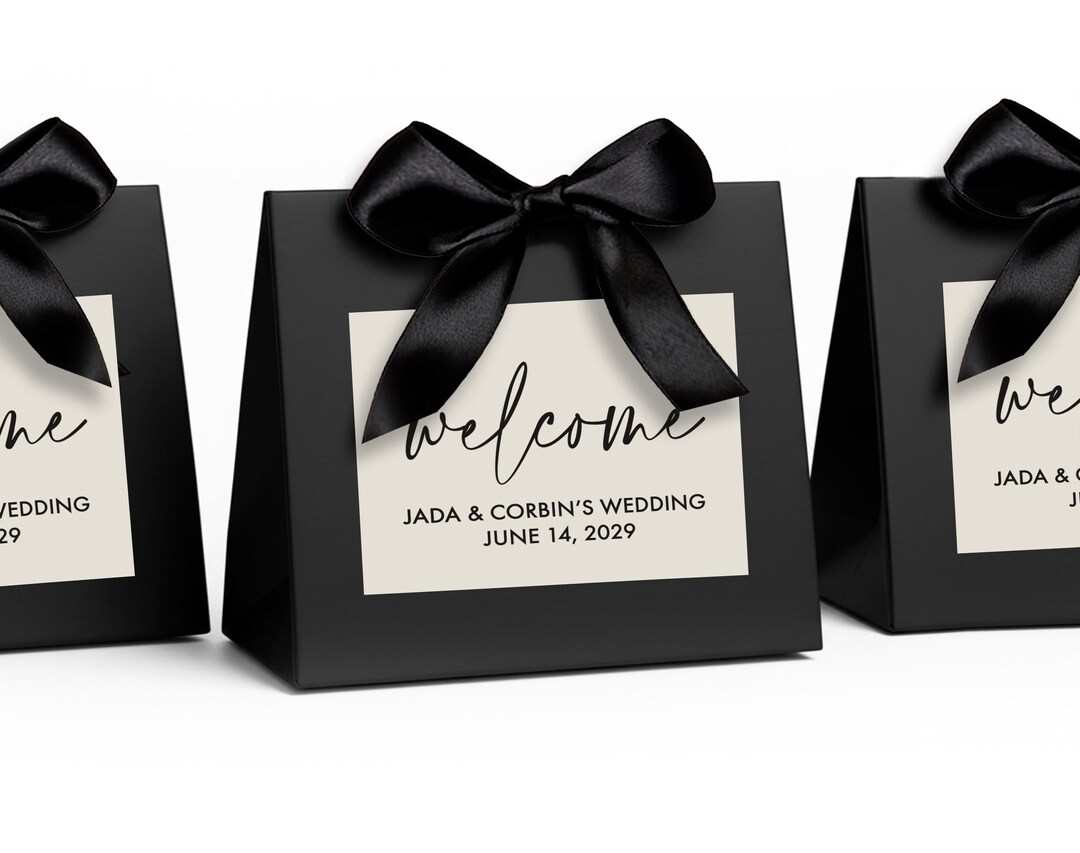 Personalized Wedding Welcome Tent Box – Luxury Gift Bags for Guests ...