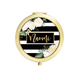 Gold Compact - Mother of the Groom Compact - Bride Compact - Bridesmaid Personalized Gift - Bridesmaid Compact - Rose Gold Mirrored Compact