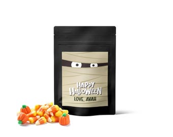 Halloween Treat Bags - Halloween Party Favor for Kids - Halloween Party Favor - Halloween Candy Bag - Halloween Pouch - Mummy - Frankenstein