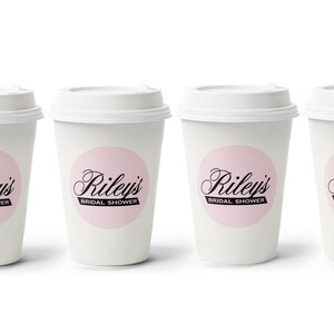 Classic Coffee Theme Baby Shower - Cafe Bebe Coffee Cup Favor - Baby is Brewing Shower Favor - Coffee Cup - 2.5" Coffee Shower Label immagine 7