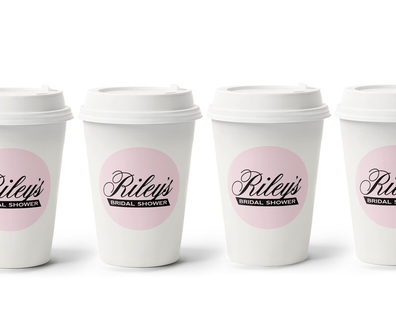 Classic Coffee Theme Baby Shower - Cafe Bebe Coffee Cup Favor - Baby is Brewing Shower Favor - Coffee Cup - 2.5" Coffee Shower Label immagine 7
