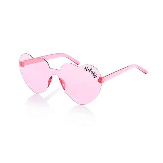 Amazon.com: LUTER 4pcs Heart Shaped Rimless Sunglasses, Stylish Rhinestone  Transparent Frameless Heart Sunglasses for Women Girls at Birthday Party  Summer Party Bachelorette Parties (Red, Pink, Blue, Purple) : Clothing,  Shoes & Jewelry
