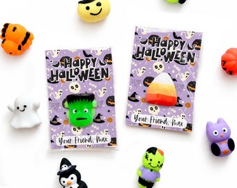 Halloween Class Party Favors -  Halloween Squishy Favors - Class Halloween Gift - Candy Free Halloween Favor - Modern Mochi Squishy Toys