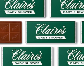 Classic Coffee Bridal Shower Favors - Chocolate WRAPPERS ONLY - Bridal Shower Chocolate Bar Wrappers -  Wedding Chocolate Candy Bar Wrapper