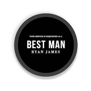 Groomsmen Proposal Box - Your Service as a Best Man is Requested - Will you be my Groomsman - Groomsmen Gift Box - Black Gift Boxes with Lid