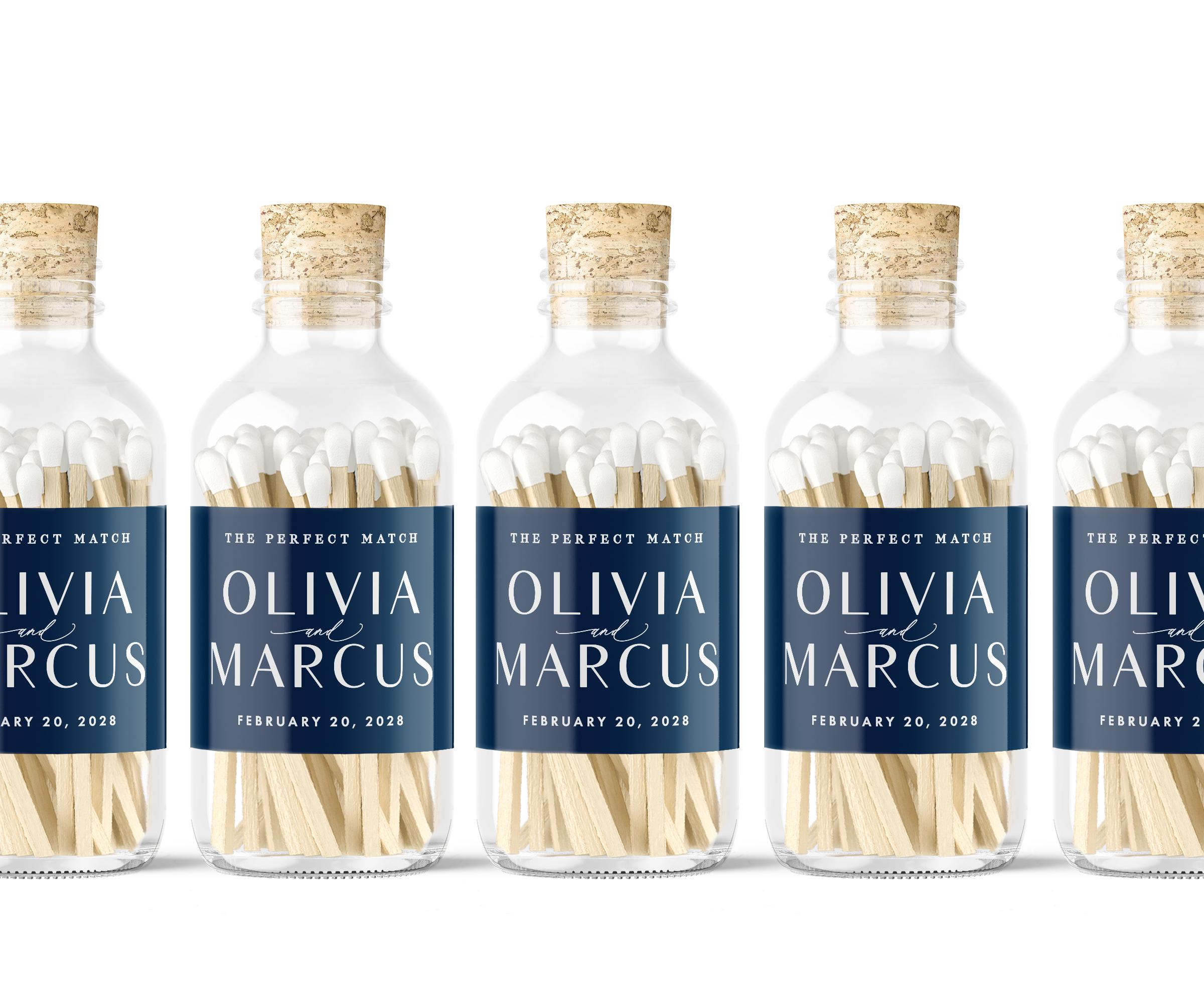 Personalized Match Favor Bottle