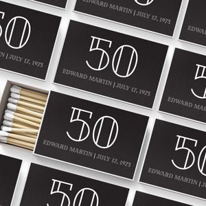 LABELS ONLY - Custom Matchbook Labels - Matchbook custom Stickers - Matchbook Labels - Milestone Birthday Party - Birthday Decor