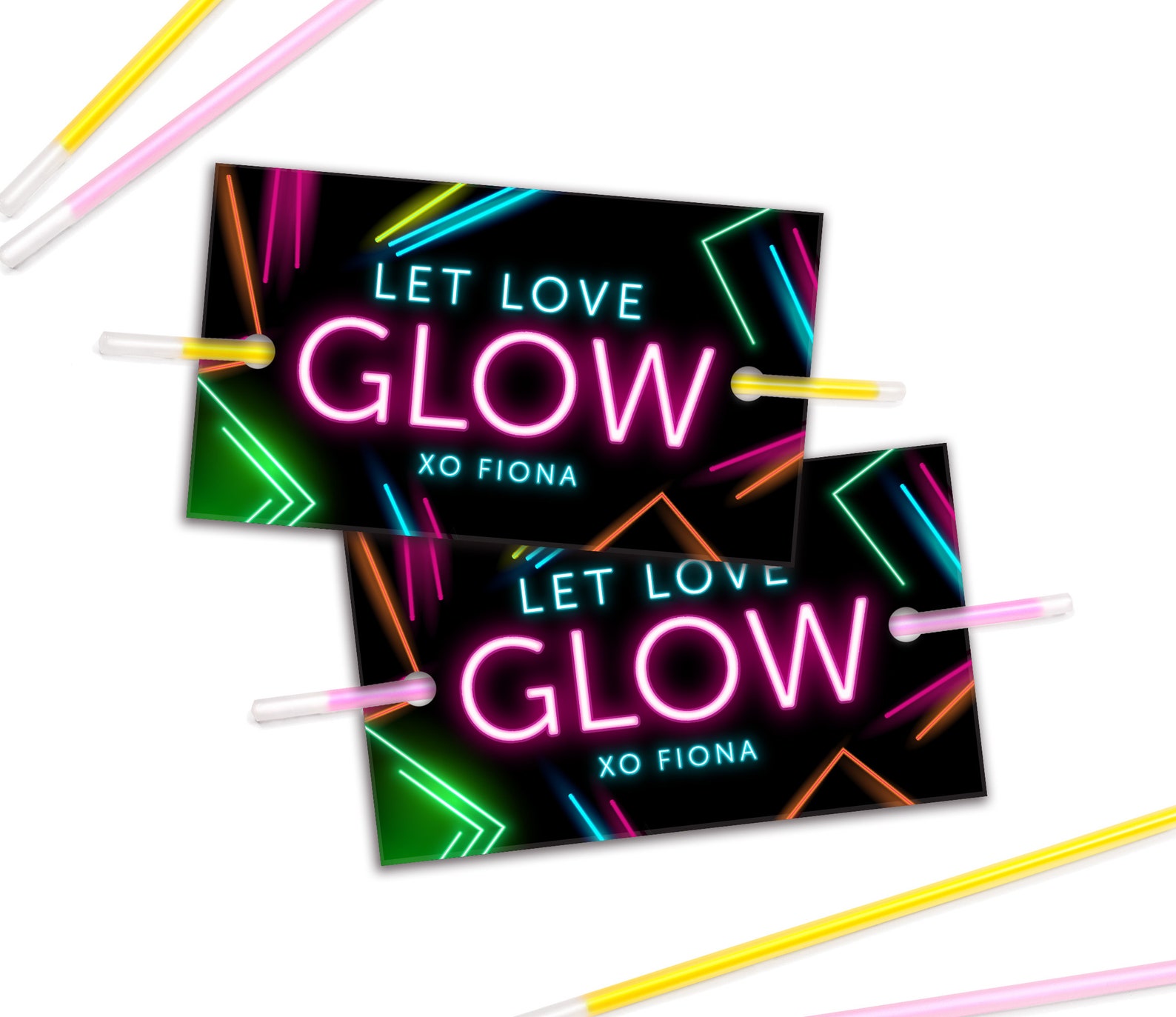 Glow Stick Valentine Favors for Kids SET OF 6 - Let Love Glow ...