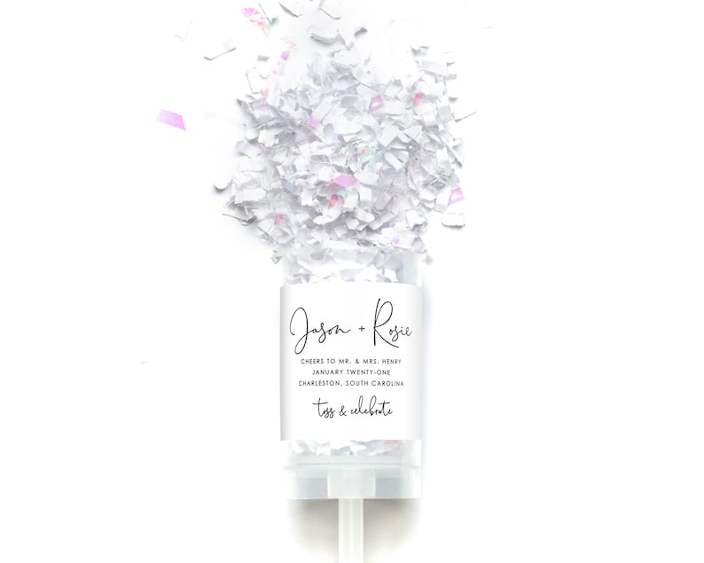 Wedding Confetti Poppers Bulk Wedding Favor Confetti Push Etsy