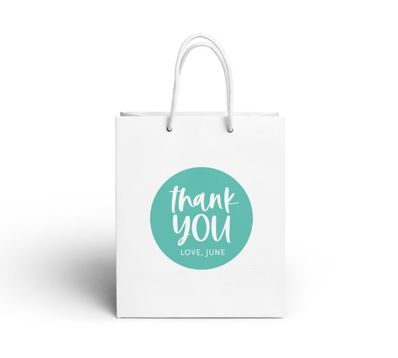 BULK Gift Bags SET OF 10 With Custom Labels White Bags Etsy