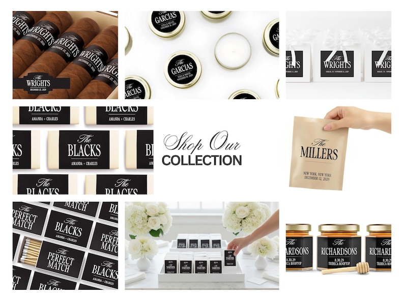 Club Aesthetic BULK Cigar Labels – Country Club – Custom Bridal Shower Favors – Elegant Cigar Labels - Wedding Cigar Labels image 4