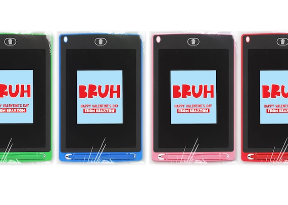 BULK Kids Valentine Favors - Bruh Skibidi Valentine Favor - LCD Tablet Pad - Boy Valentine's Day Favor - Affordable Valentine Class Favors
