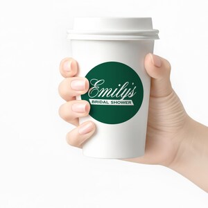 Classic Coffee Theme Baby Shower - Cafe Bebe Coffee Cup Favor - Baby is Brewing Shower Favor - Coffee Cup - 2.5" Coffee Shower Label immagine 8