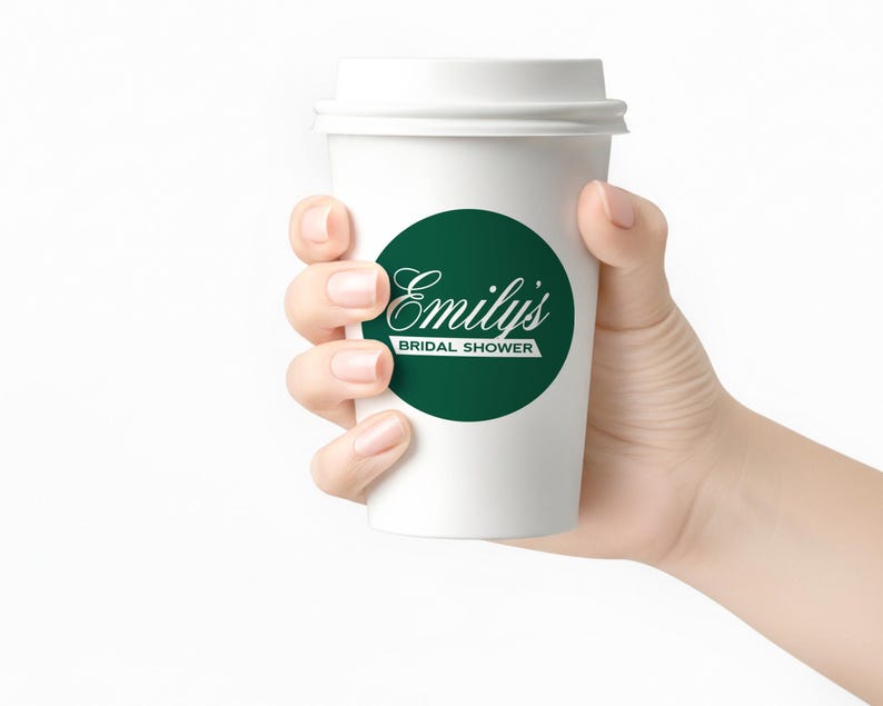 Classic Coffee Theme Baby Shower - Cafe Bebe Coffee Cup Favor - Baby is Brewing Shower Favor - Coffee Cup - 2.5" Coffee Shower Label immagine 8