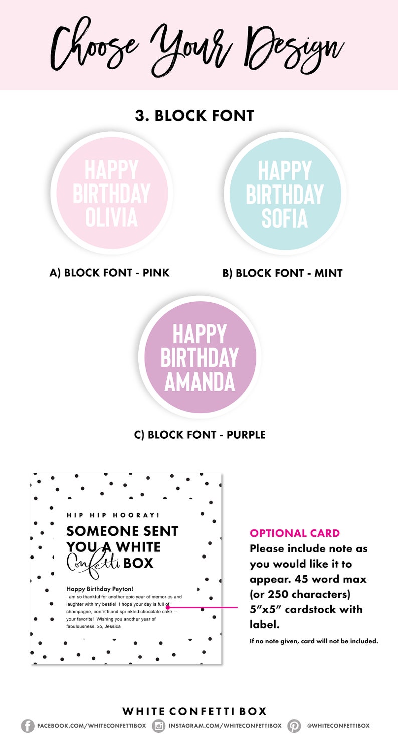 Birthday Gift  Birthday Gifts For Her  White Confetti  image 3