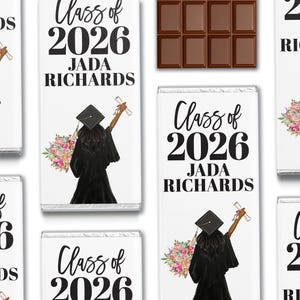 BULK Graduation Favors - Chocolate Bar WRAPPERS ONLY - Class of 2025 Party Favor - Graduation Party Candy Bar Idea - Grad Party Favor Idea
