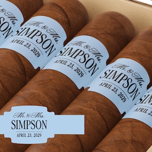 Club Aesthetic BULK Cigar Labels – Country Club – Custom Bridal Shower Favors – Elegant Cigar Labels - Wedding Cigar Labels image 14