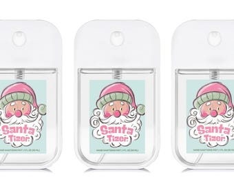 Santa-Tizer BULK Holiday Favor Hand Sanitizer - Affordable Cute Stocking Stuffer Gift - Christmas Favors for Guests - Card Style Bottle