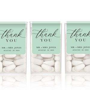 Thank You Custom Labels - Wedding Favor Custom Labels - Mint To Be Wedding Favors - Wedding Favor Custom Labels - Mint To Be - LABELS ONLY