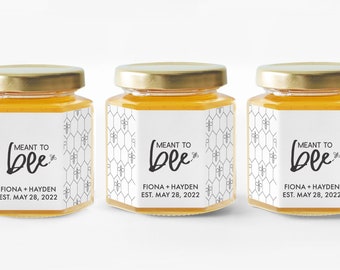 Honey Jar Wedding Favors - Wedding Favors for Guests - Bridal Shower Favors - Baby Shower Favor - Meant to Bee - Wedding Favor Honey