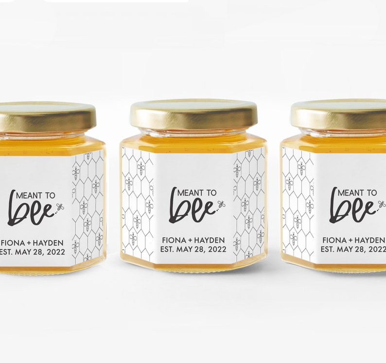 Honey Jar Wedding Favors Wedding Favors for Guests Bridal Shower Favors Baby Shower Favor Meant to Bee Wedding Favor Honey Meant To Bee