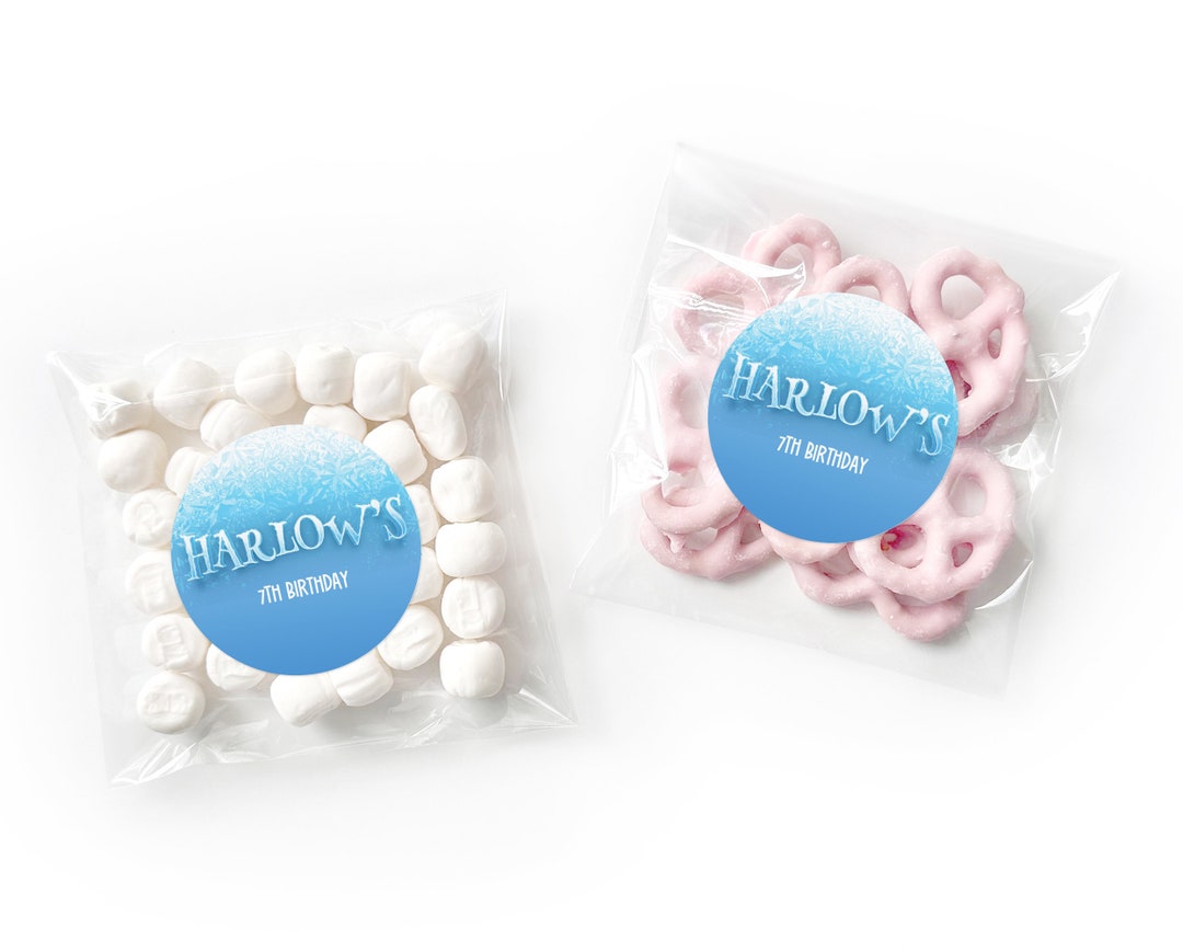 Ice Princess Birthday Sticker - Ice Blue Birthday Sticker SET OF 12 ...