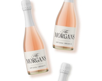 Club Aesthetic Wedding Champagne Labels Sticker - Wine Label Wedding Favors - Elegant Wedding - Country Club - Custom Wine Labels