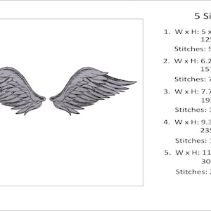 Angel Wings Embroidery Design, Angel Wings Machine Embroidery File ...