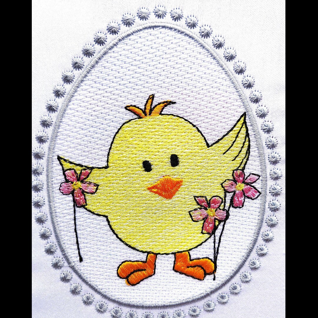 Easter Chick Embroidery Design - Egg Embroidery Design - Easter ...