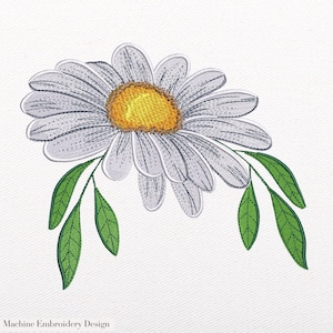 Wzór haftu Daisy – kwiatowy wzór maszynowy (do pobrania natychmiast)