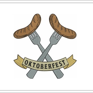 Oktoberfest Sausage Embroidery Design (Instant Download)