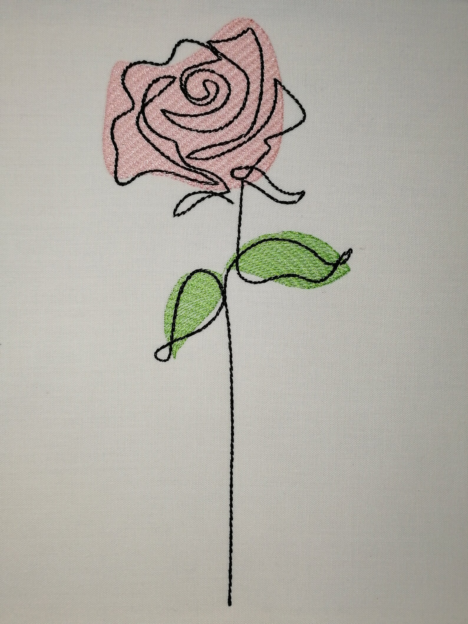 One Line Rose Embroidery One Line Rose Embroidery