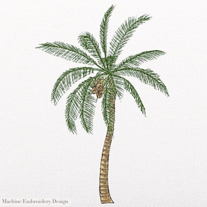 Palmträdsbroderidesign: Kokosnötsträd med högtid (nedladdning direkt)
