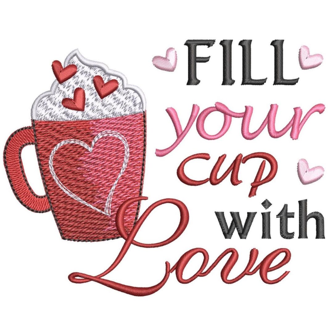 Manguito Térmico De Fieltro Bordado Para Taza | Personalizable | Hecho A Mano En Alemania
