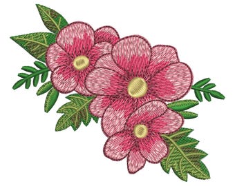 Paradise Flowers - Machine Embroidery - 4x4 Hoop AND 5x7 Hoop