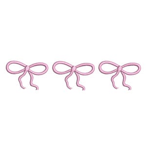Pink Bows Embroidery Design- Coquette Bow Embroidery Design - Machine Embroidery Pattern - Instant Download