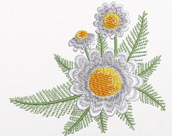 Daisies Embroidery Design: Floral Nature Pattern (Instant Download)